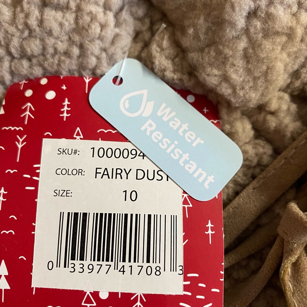 NWT Muk Luks Fairy Dust Boot.Cozy,Water Resistant Boot in Beige.Size 10 - Picture 5 of 7